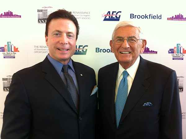 Frank Mottek with billionaire  businessman and philanthropist Eli Broad 2014